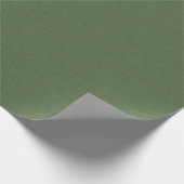 Papier Cadeau Image de texture de lin vert forêt Cadre doré (Coin)