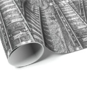 Papier Cadeau Image de voies ferrées (Coin rond)