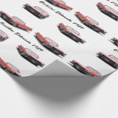 Papier Cadeau Image de voiture classique pour papier brillant (Coin)