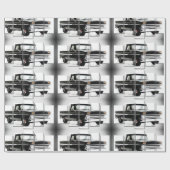 Papier Cadeau Image de voiture classique pour papier brillant (Plat)