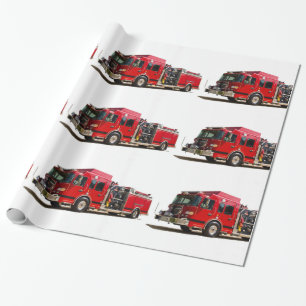 Papier Cadeau Image du moteur d'incendie pour papier brillant