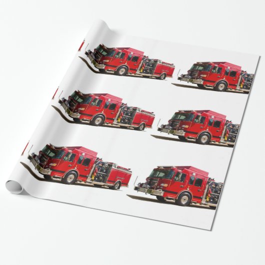 Papier Cadeau Image du moteur d'incendie pour papier brillant (Déroulé)