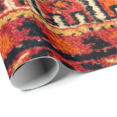 Papier Cadeau Image d'un tapis vintage. Texture impressionnante (Coin rond)