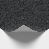 Papier Cadeau Image Miroir Abstraite Chaînée Grise Sur Fond Noir (Coin)