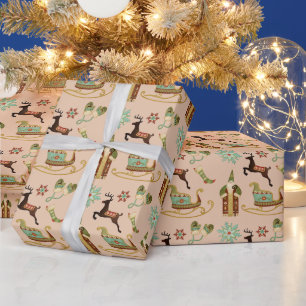 Papier Cadeau Images de Noël Vintage