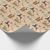 Papier Cadeau Images de Noël Vintage (Coin)