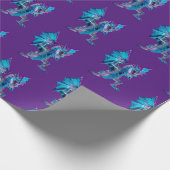 Papier Cadeau Imaginaire Blue Fire Dragon violet (Coin)