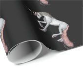 Papier Cadeau Imaginaire de licorne (Coin rond)