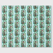 Papier Cadeau Imaginaire des elfes de la forêt de Woodland (Plat)