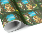 Papier Cadeau Imaginaire du roi Charles Spaniel Sprite (Coin rond)