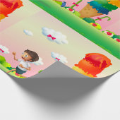 Papier Cadeau Imaginaire Ice Cream Cone avec Happy Running Boy