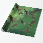 Papier Cadeau Imaginaire magique Serpent Dragon Flying Galaxy (Déroulé)