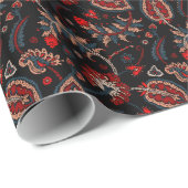 Papier Cadeau Imaginaire Paisley (Coin rond)