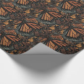 Papier Cadeau Imaginaire papillon orange art abstrait (Coin)