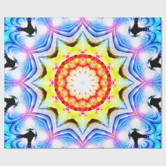 Papier Cadeau Imaginaire Prêtre Mage Magique Vibrant Mandela (Plat)