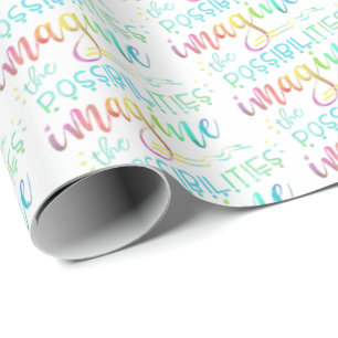 Papier Cadeau IMAGINEZ LES POSSIBILITÉS Inspirationnelles