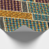 Papier Cadeau Imitation du motif de patchwork indien avec textur (Coin)