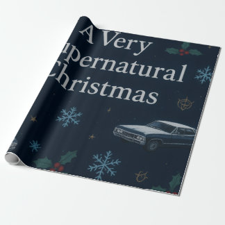 Papier Cadeau Impala d'hiver – Carte Cadeau Édition Supernatural