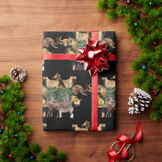 Papier Cadeau Impala Miroir cadre faunique Papier d'enveloppemen (Cadeau de vacances)