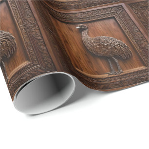 Papier Cadeau Impression 3d Wood Australian Emu