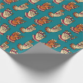 Papier Cadeau Impression à la main Abstraite, empreinte digitale (Coin)