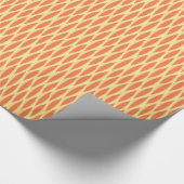 Papier Cadeau Impression à ruban du milieu du siècle - orange et (Coin)