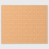 Papier Cadeau Impression à ruban du milieu du siècle - orange et (Plat)