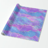 Papier Cadeau Impression agate léopard | Motif de pierre abstrai (Déroulé)