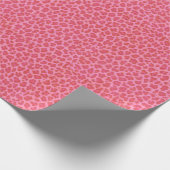 Papier Cadeau Impression animale léopard tacheté rose exotique (Coin)