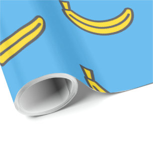 Papier Cadeau Impression banane mignonne motif amusant de fête d