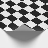 Papier Cadeau Impression bloc À damiers blanc noir (Coin)