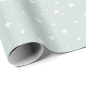 Papier Cadeau Impression Boho Rêveuse étoile Enfants Doux Mint C (Coin rond)