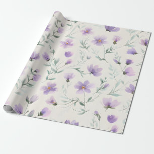 Papier Cadeau Impression botanique de fleurs sauvages cottagecor
