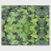 Papier Cadeau Impression botanique verte Ivy (Plat)