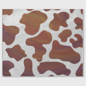 Papier Cadeau Impression Brown et blanche de vache (Plat)