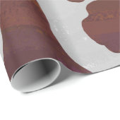 Papier Cadeau Impression Brown et blanche de vache (Coin rond)
