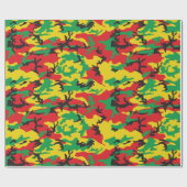 Papier Cadeau Impression camouflage Couleurs du drapeau Rasta (Plat)