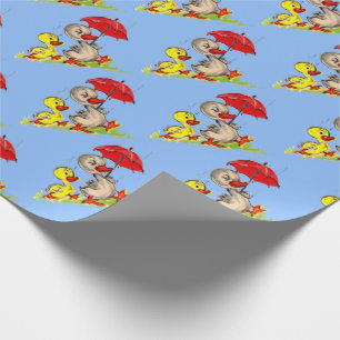 Papier Cadeau impression canard et canard