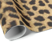 Papier Cadeau Impression Cheetah (Coin rond)