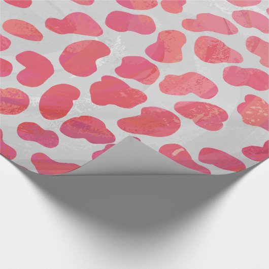 Papier Cadeau Impression dalmate rose et blanc (Coin)