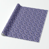 Papier Cadeau Impression d'animal abstrait violet (Déroulé)