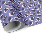 Papier Cadeau Impression d'animal abstrait violet (Coin rond)