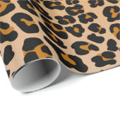 Papier Cadeau Impression d'animal guépard tacheté  (Coin rond)