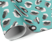 Papier Cadeau Impression d'animal léopard (Coin rond)