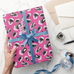 Papier Cadeau Impression d'animal rose