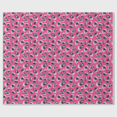 Papier Cadeau Impression d'animal rose (Plat)