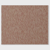 Papier Cadeau Impression d'animal sauvage thème safari marron (Plat)