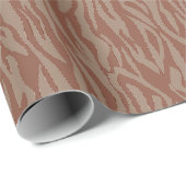 Papier Cadeau Impression d'animal sauvage thème safari marron (Coin rond)