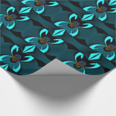 Papier Cadeau Impression d'art abstrait cyan (Coin)