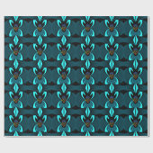 Papier Cadeau Impression d'art abstrait cyan (Plat)